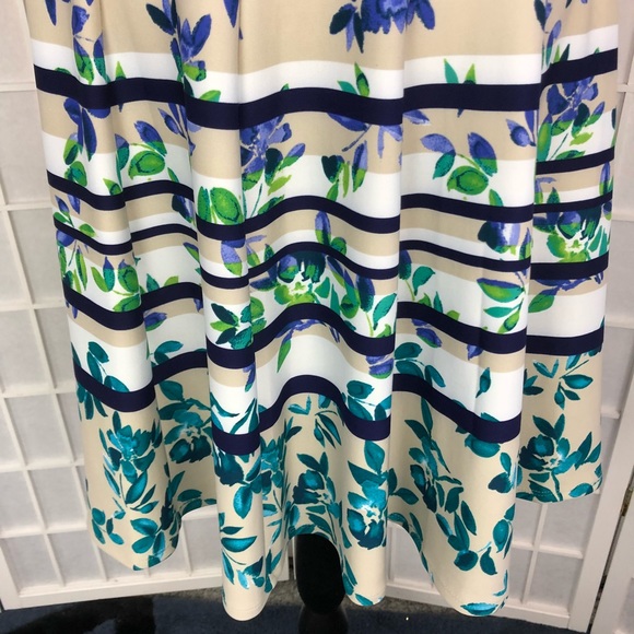 Gabby Skye Floral Scuba Fit & Flare Dress … - Picture 4 of 8